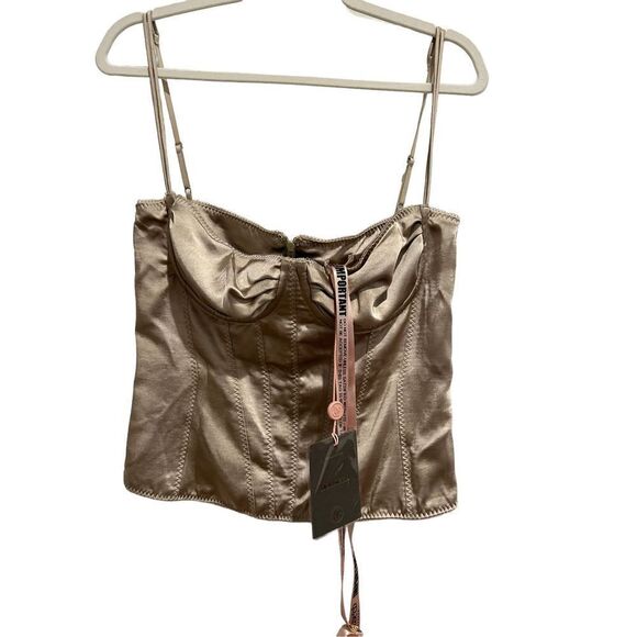 House OF CB Sweetheart Neck Bustier Top Women's Chantal Sand Size Large - Picture 9 of 13